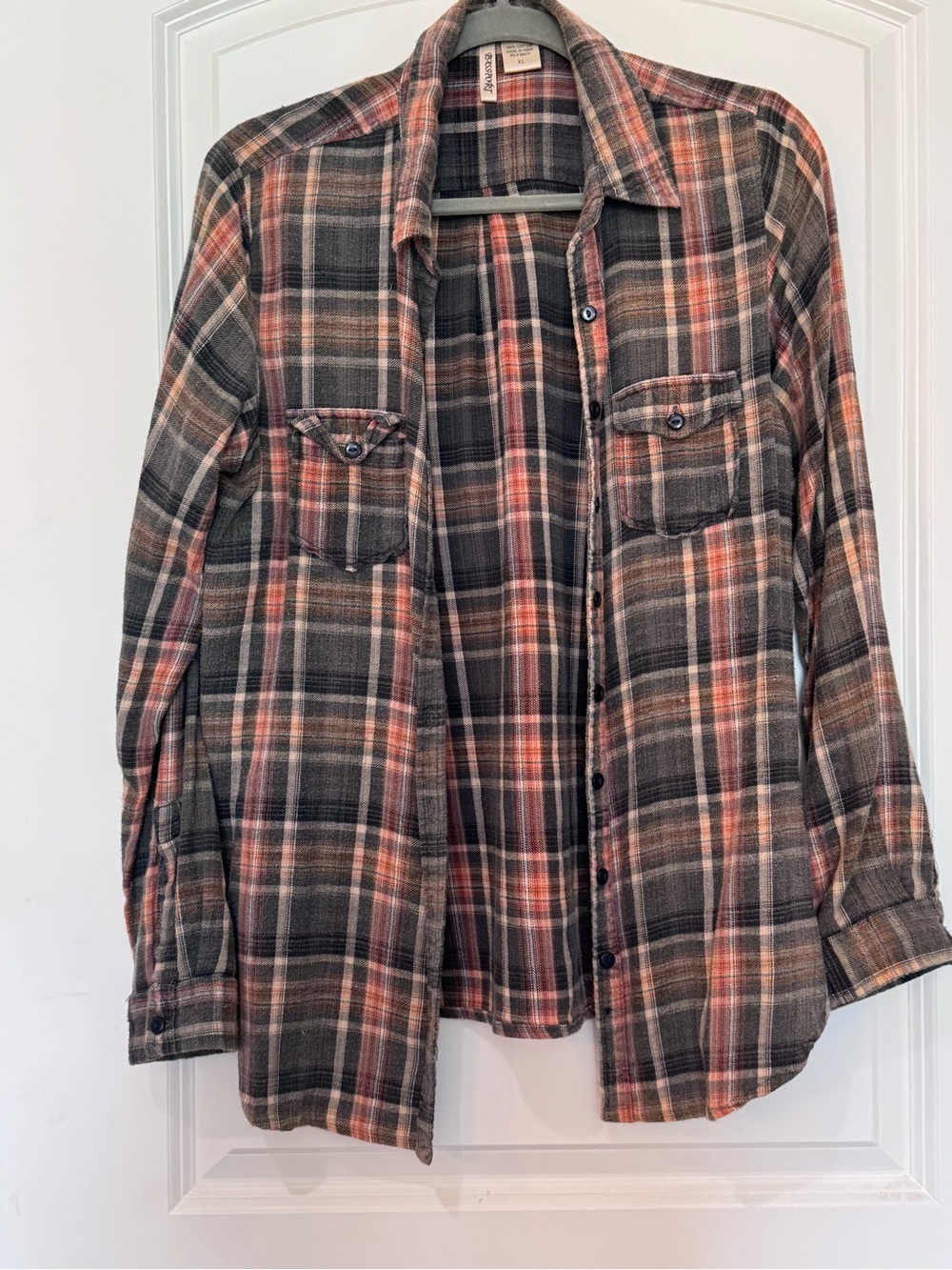 Passport Women's Plaid Button-Down Shirt - Black and Rust
